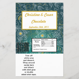 Prospectus 14 Cm X 21,6 Cm Grandes barrettes de Hershey Turquoise/moutarde ja