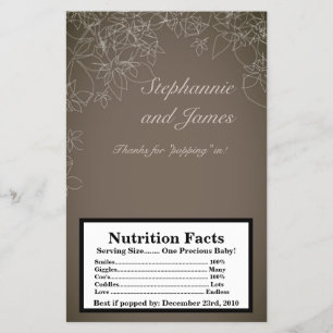 Prospectus 14 Cm X 21,6 Cm Gris d'automne floral à micro-ondes