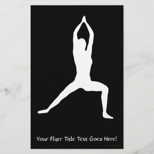 Prospectus 14 Cm X 21,6 Cm Guerrier Yoga Pose Silhouette