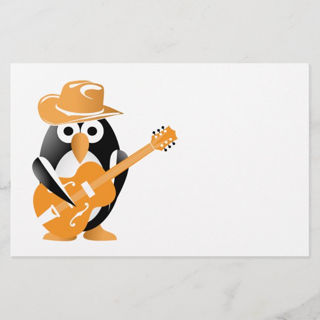 Prospectus 14 Cm X 21,6 Cm Guitariste pingouin (Devant)