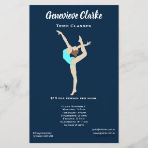 Prospectus 14 Cm X 21,6 Cm Gymnaste féminine