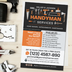 Prospectus 14 Cm X 21,6 Cm Handyman Services - Réparation et entretien à domi