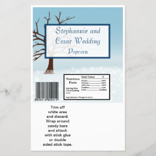 Prospectus 14 Cm X 21,6 Cm Hershey's Grand Bar Wrapper Twinkling neige / arbr