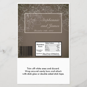 Prospectus 14 Cm X 21,6 Cm Hershey's Large Bar Wrapper Automne Floral Automne