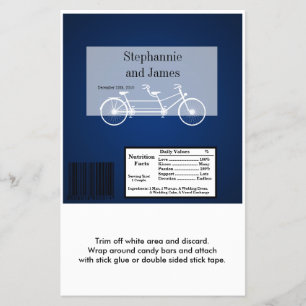 Prospectus 14 Cm X 21,6 Cm Hershey's Large Bar Wrapper Navy Blue Double Bike