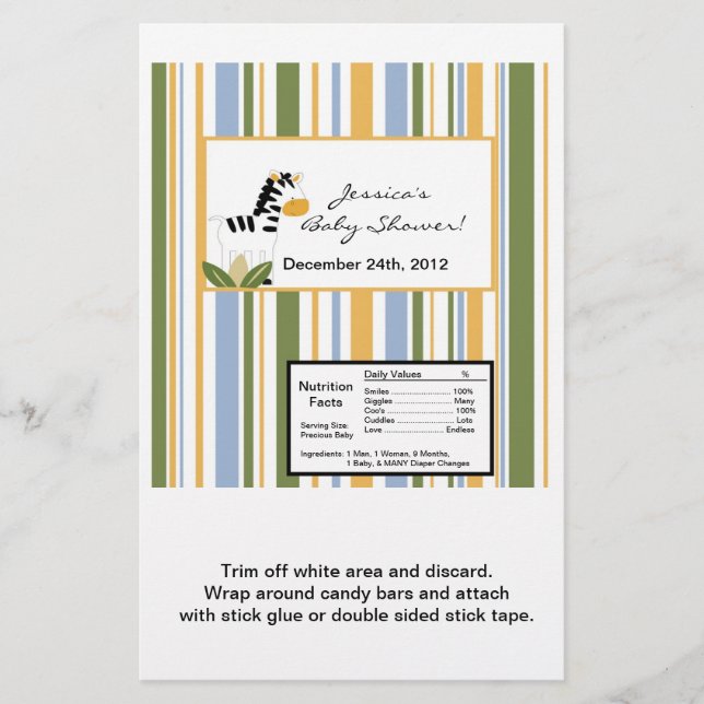 Prospectus 14 Cm X 21,6 Cm Hershey's Large Bar Wrapper Safari Friends (Devant)