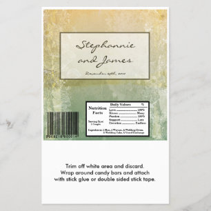 Prospectus 14 Cm X 21,6 Cm Hershey's Large Bar Wrapper Vintage Floral Antique