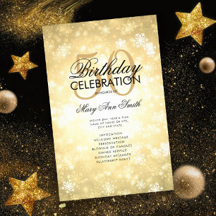 Prospectus 14 Cm X 21,6 Cm Hiver 50e anniversaire Programme Gold Wonderland M