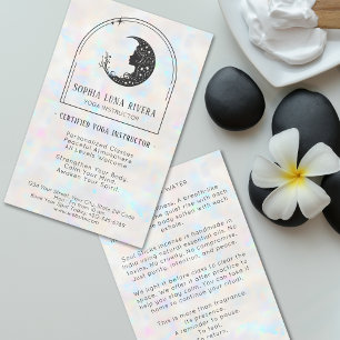 Prospectus 14 Cm X 21,6 Cm Holographique Boho Arch Crescent Céleste Lune