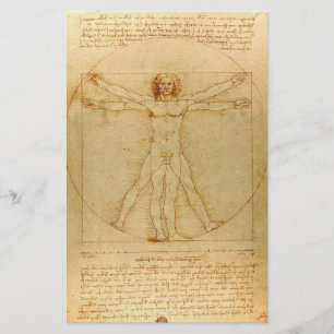 Prospectus 14 Cm X 21,6 Cm Homme de Vitruve de Léonard de Vinci
