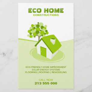 Prospectus 14 Cm X 21,6 Cm Immobilier / Construction Green Home flyer