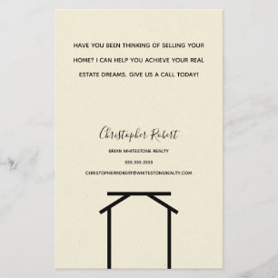 Prospectus 14 Cm X 21,6 Cm Immobilier minimaliste blanc