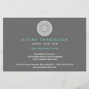 Prospectus 14 Cm X 21,6 Cm Impression Divine Cyan Horizontale