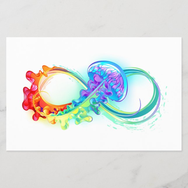 Prospectus 14 Cm X 21,6 Cm Infinity avec Rainbow Jellyfish (Devant)