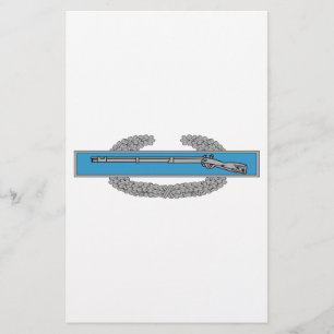 Prospectus 14 Cm X 21,6 Cm Insigne de l'Infanteur de combat CIB Armée Vétéran