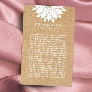 Prospectus 14 Cm X 21,6 Cm Instructeur de Yoga Blanc Lotus Floral Rustique Kr