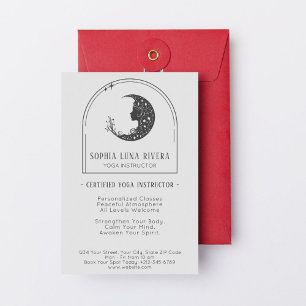 Prospectus 14 Cm X 21,6 Cm Instructeur de Yoga Boho Arch Crescent Céleste Lun