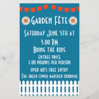 Invitation de Garden Fete