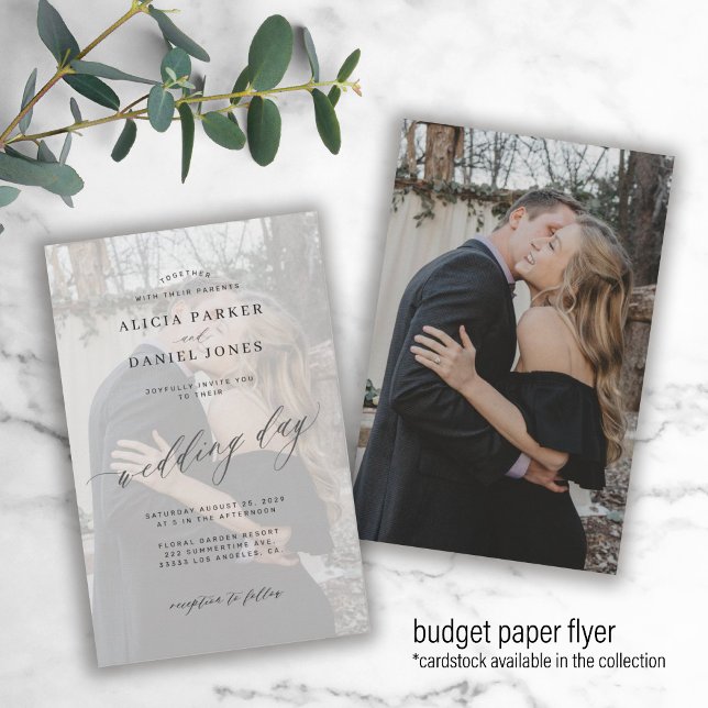 Prospectus 14 Cm X 21,6 Cm Invitation de mariage avec superposition moderne d (Créateur téléchargé)