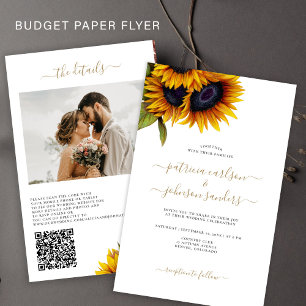 Prospectus 14 Cm X 21,6 Cm Invitation de mariage avec tous les détails dans u