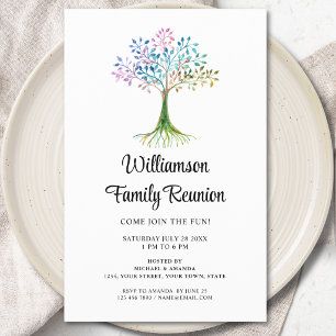 Prospectus 14 Cm X 21,6 Cm Invitation Family Reunion Family Tree