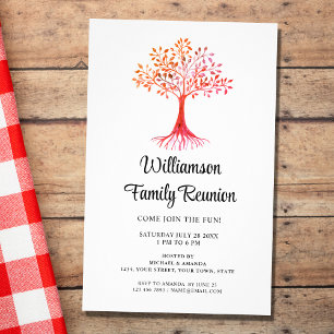 Prospectus 14 Cm X 21,6 Cm Invitation Family Reunion Family Tree