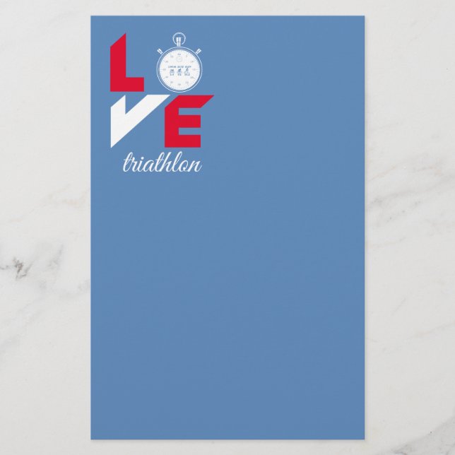 Prospectus 14 Cm X 21,6 Cm J'aime le triathlon (Devant)