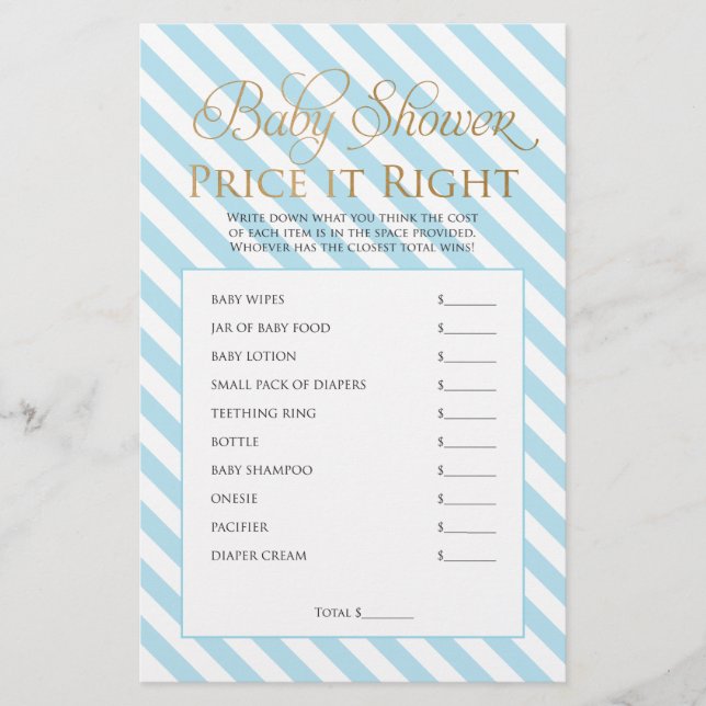 Prospectus 14 Cm X 21,6 Cm Jeu baby shower (Devant)