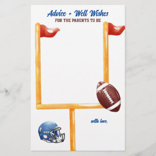 Prospectus 14 Cm X 21,6 Cm Jeu de baby shower de football : conseils et vœux
