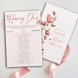 Prospectus 14 Cm X 21,6 Cm Jeu de Baby Shower de la Saint-Valentin Honey Do A
