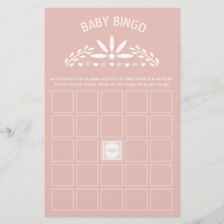 Prospectus 14 Cm X 21,6 Cm Jeu de bingo pour baby shower avec Papier Picado r