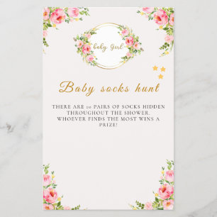 Prospectus 14 Cm X 21,6 Cm Jeu de chasse aux Baby showers, Flyer de jeu de bé