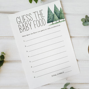 Prospectus 14 Cm X 21,6 Cm Jeu de devinette de nourriture pour Baby Shower Bo