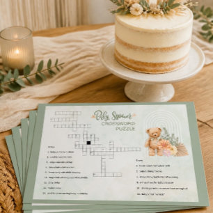 Prospectus 14 Cm X 21,6 Cm Jeu de fête prénatale neutre avec des fleurs et un