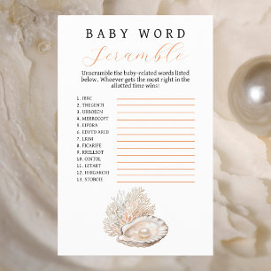 Prospectus 14 Cm X 21,6 Cm Jeu de lettres pour bébé Perle Côtière Élégante
