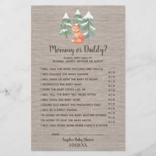 Prospectus 14 Cm X 21,6 Cm Jeu de Maman ou Papa Renard dans les Bois en Hiver