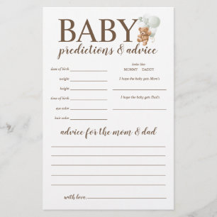 Prospectus 14 Cm X 21,6 Cm Jeu de nounours sage pour prédictions et conseils