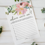 Prospectus 14 Cm X 21,6 Cm Jeu Floral Blush Eggshell Où Étions-Nous<br><div class="desc">Où nous étions jeu de douche nuptiale. Elégante aquarelle coquille et florale. Les articles correspondants pour compléter votre collection d'événements sont disponibles dans notre boutique Zazzle!</div>