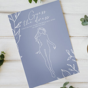 Prospectus 14 Cm X 21,6 Cm Jeux de mariage Fleurs de Pervenche Devinez la rob