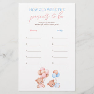 Prospectus 14 Cm X 21,6 Cm Jeux de Nounours : Quel âge avaient les parents ?