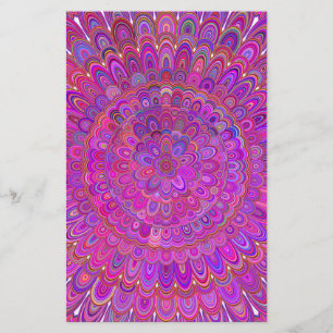 Prospectus 14 Cm X 21,6 Cm Joyeux Mandala violet et rose