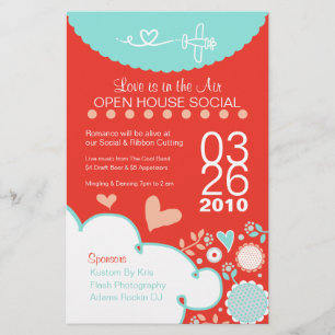 Prospectus 14 Cm X 21,6 Cm L'amour est dans le Air Open House Flyer
