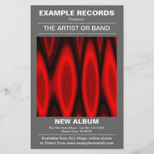 Prospectus 14 Cm X 21,6 Cm Lancement d'un nouvel album - gris