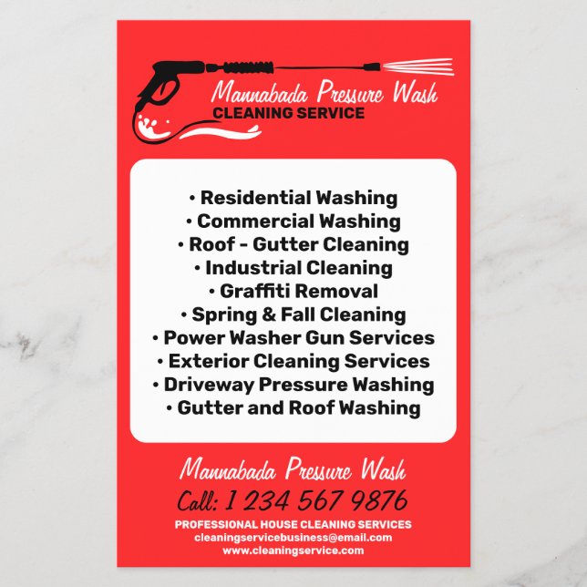 Prospectus 14 Cm X 21,6 Cm Lavage de pression Lavage de puissance professionn (Devant)