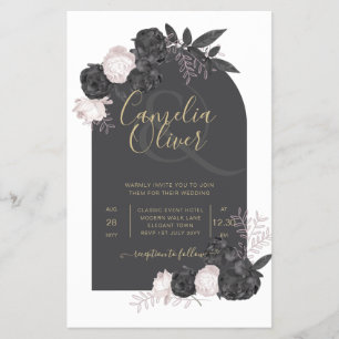 Prospectus 14 Cm X 21,6 Cm LeahG Roses roses rose moderne mariage automne hiv