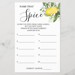 Prospectus 14 Cm X 21,6 Cm Lemony Nom qui Spice Bride carte de jeu de douche