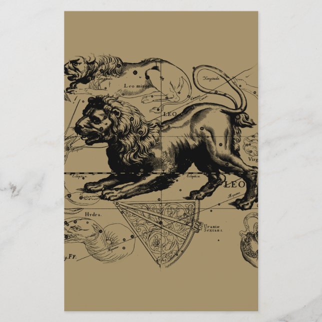 Prospectus 14 Cm X 21,6 Cm Leo Constellation Hevelius 1690 Juillet23 - Août 2 (Devant)