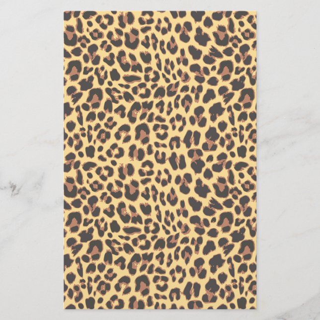 Prospectus 14 Cm X 21,6 Cm Leopard Print Animal Skin Pattern (Devant)