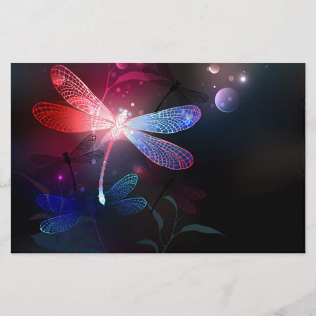 Prospectus 14 Cm X 21,6 Cm libellule rouge brillante (Devant)