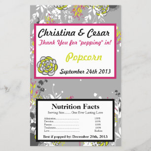 Prospectus 14 Cm X 21,6 Cm Lime d'enrobage de maïs à micro-ondes vert/rose ch